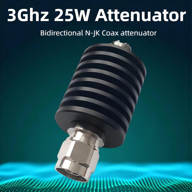 BECEN 25W 40DB Attenuator,N Type 25 Watt 50 Ohm Coax Attenuator DC to 3Ghz,Bi-Directional N Male to Female RF Fixed Attenuator for Antennas & Test Equipment(40DB) - Image 4